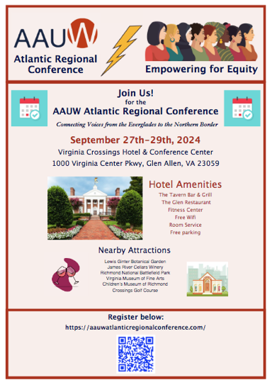 AAUW Atlantic Regional Conference Flyer - June 2024 update