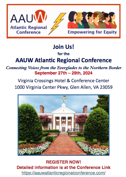 AAUW Atlantic Regional Conference Flyer - September 2024